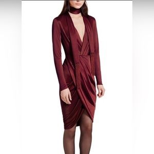 Altuzarra For Target Burgundy Long Sleeve Dress